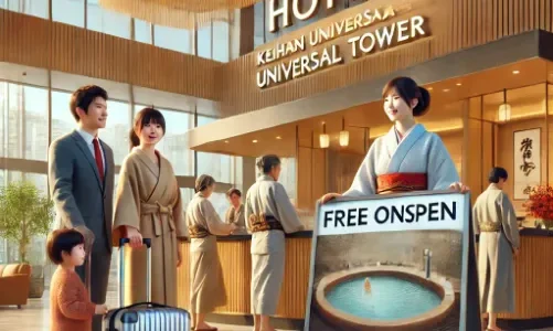 ホテル京阪ユニバーサルタワーの温泉が無料の条件と特典と注意点