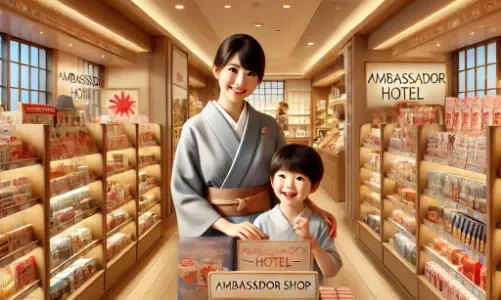 アンバサダーホテルの売店の営業時間と品揃えや買える限定グッズと便利な活用法