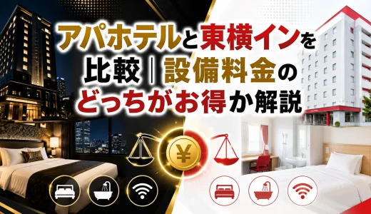 アパホテルと東横インを比較｜設備料金のどっちがお得か解説