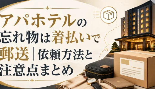 アパホテルの忘れ物は着払いで郵送｜依頼方法と注意点まとめ